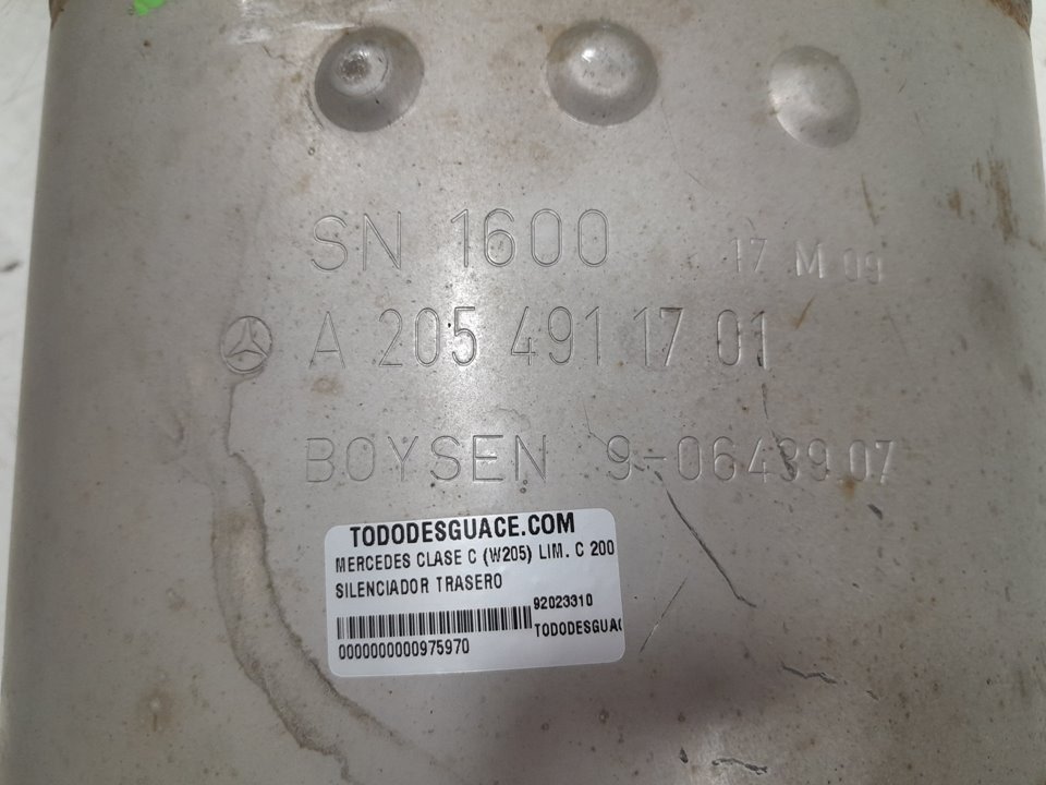 Silenciador trasero mercedes-benz clase c c 200 d (205.007)