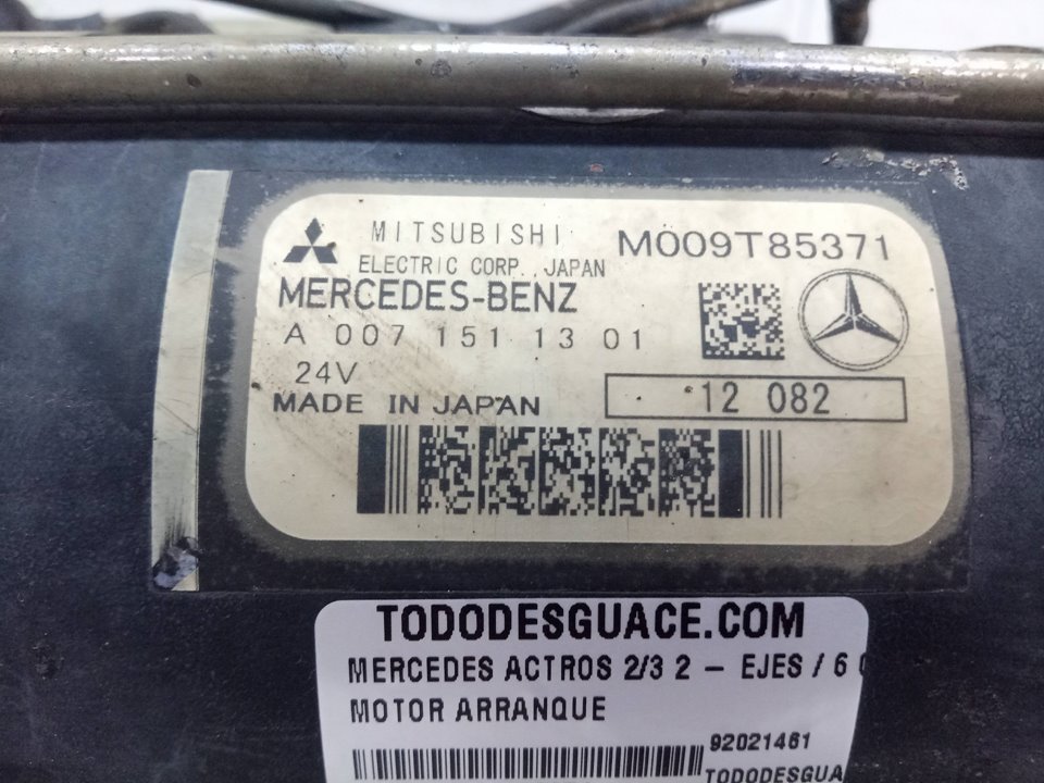 Motor arranque mercedes actros 23 2  ejes 