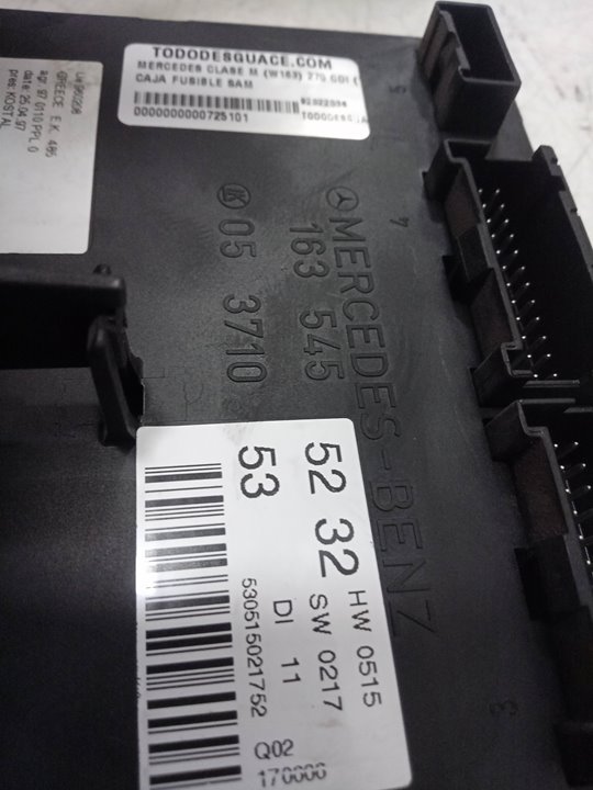 Caja fusible sam mercedes-benz clase m ml 270 cdi (163.113)