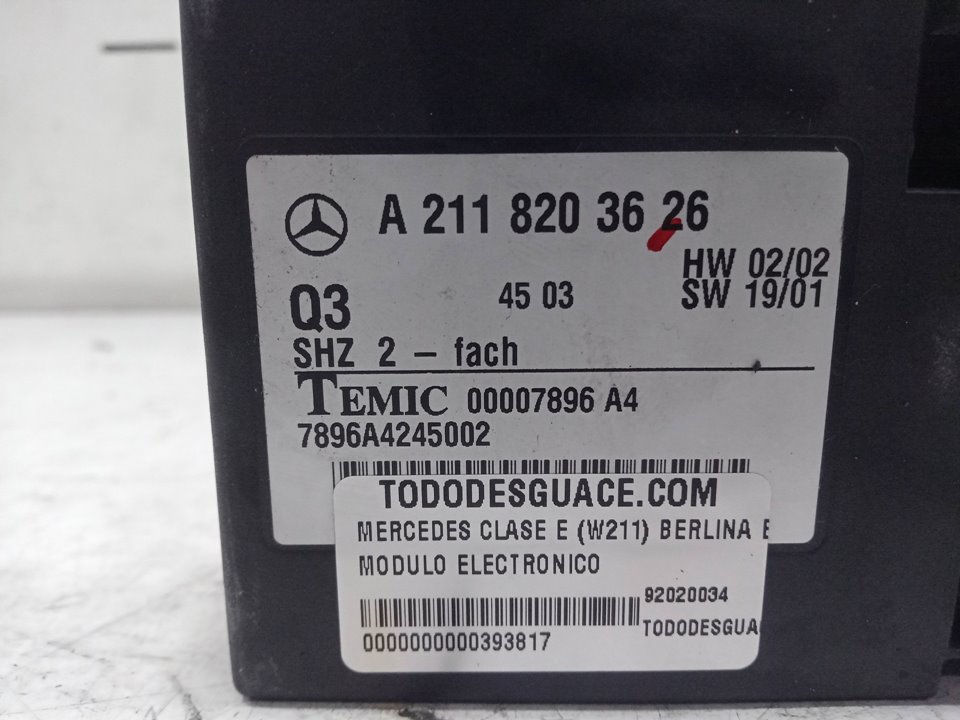 Modulo electronico mercedes-benz clase e e 220 cdi (211.006)
