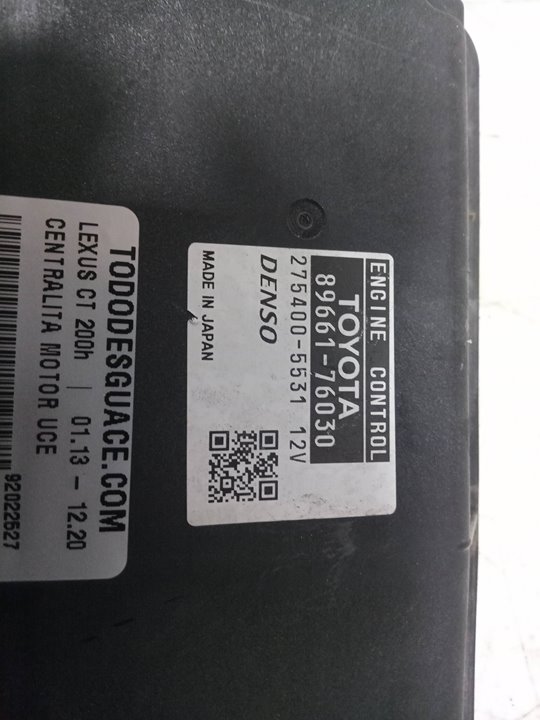 Centralita motor uce lexus ct 200h (zwa10_)