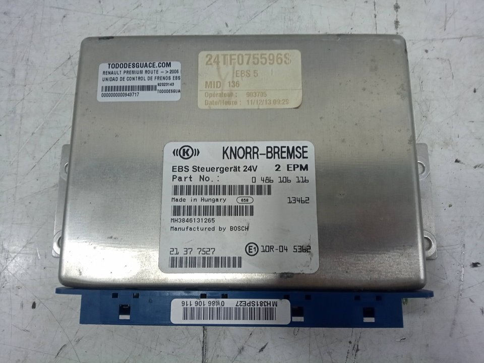 Unidad de control de frenos ebs renault premium route 2006 f