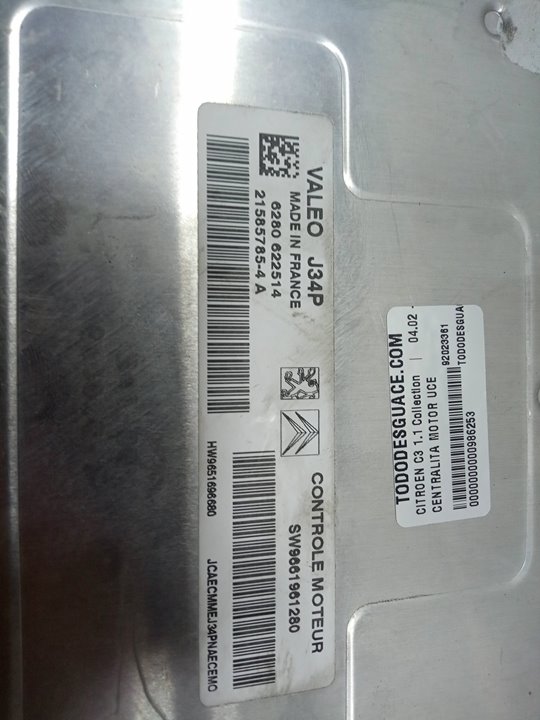 Centralita motor uce citroen c3 i 1.1 i