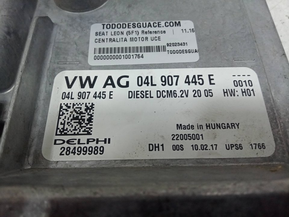 Centralita motor uce seat leon 1.6 tdi