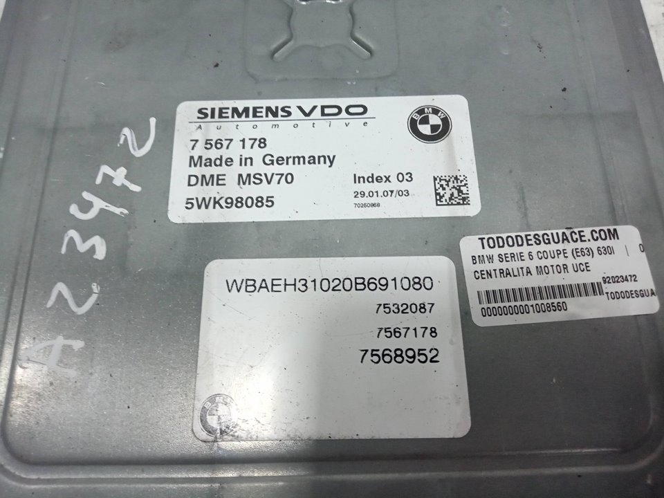 Centralita motor uce bmw 6 630 i