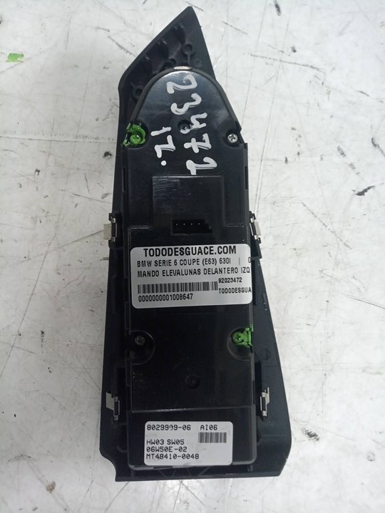 Mando elevalunas delantero izquierdo bmw 6 630 i