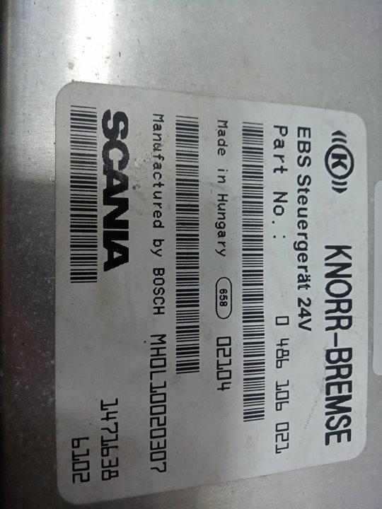 Unidad de control de frenos ebs scania serie 4 (pr 164 c) 15.