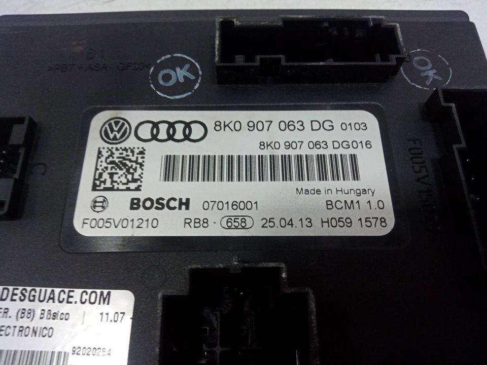 Modulo electronico audi a4 ber. (b8) básico