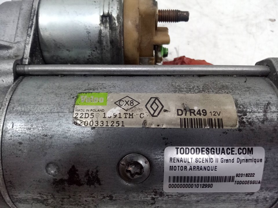 Motor arranque 1.9 dci