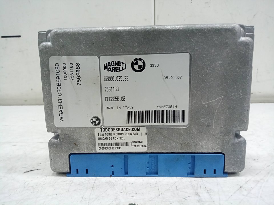 Unidad de control bmw 6 630 i