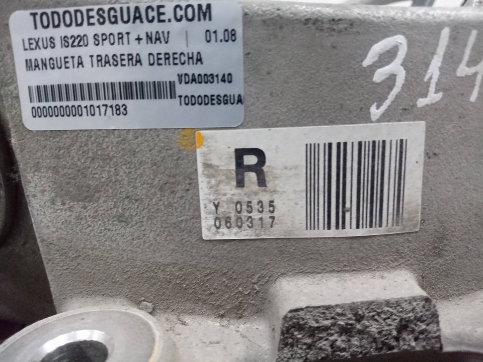 Mangueta trasera derecha lexus is220 sport+nav      01