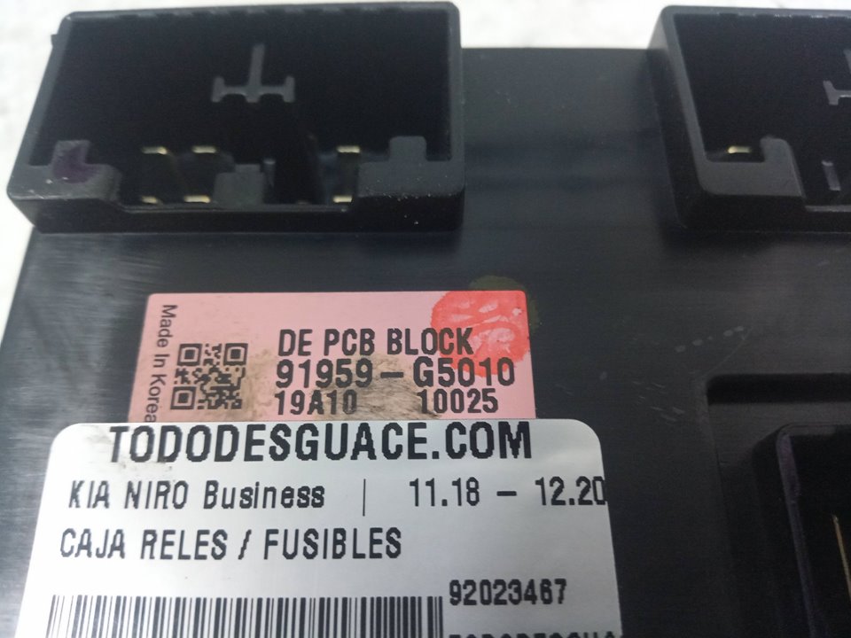 Caja reles / fusibles kia niro 1.6 gdi hybrid
