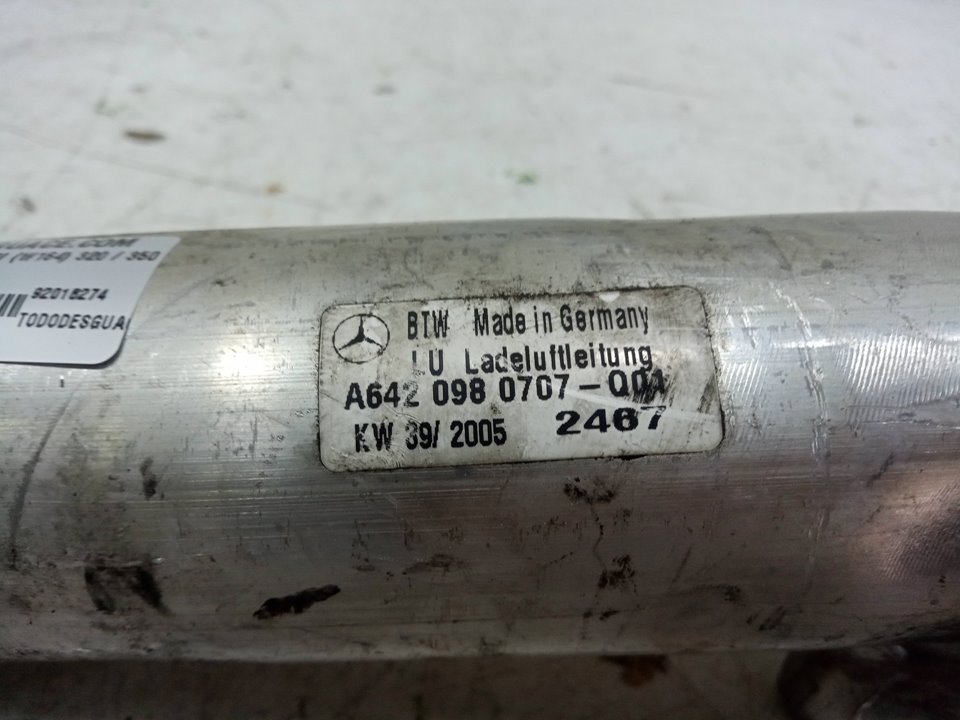 Tubo intercooler mercedes-benz clase m ml 320 cdi 4matic (164.122)