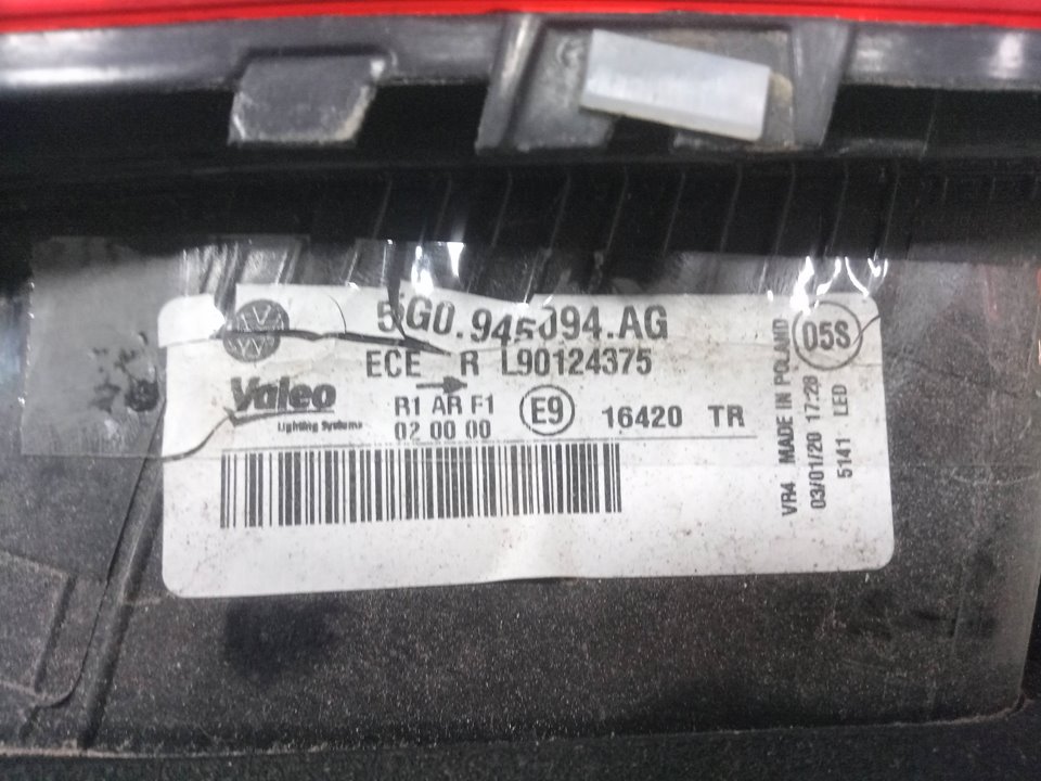 Piloto interior trasero derecho volkswagen golf vii 1.5 tsi