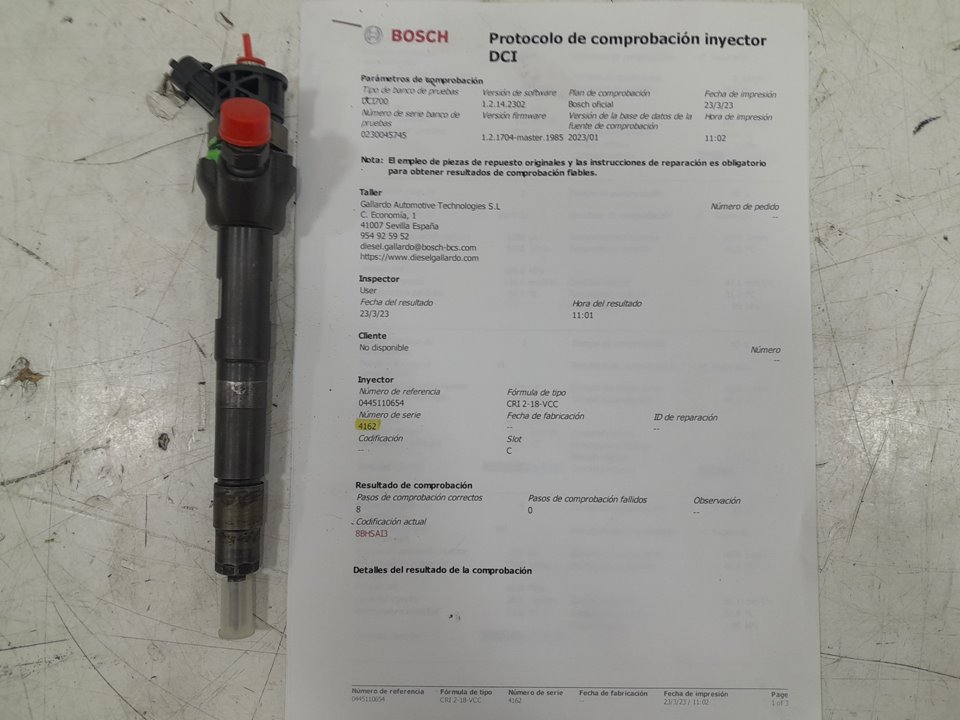 Inyector jaguar xe 2.0 d