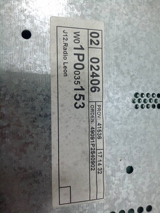 Sistema audio / radio cd seat leon 1.9 tdi