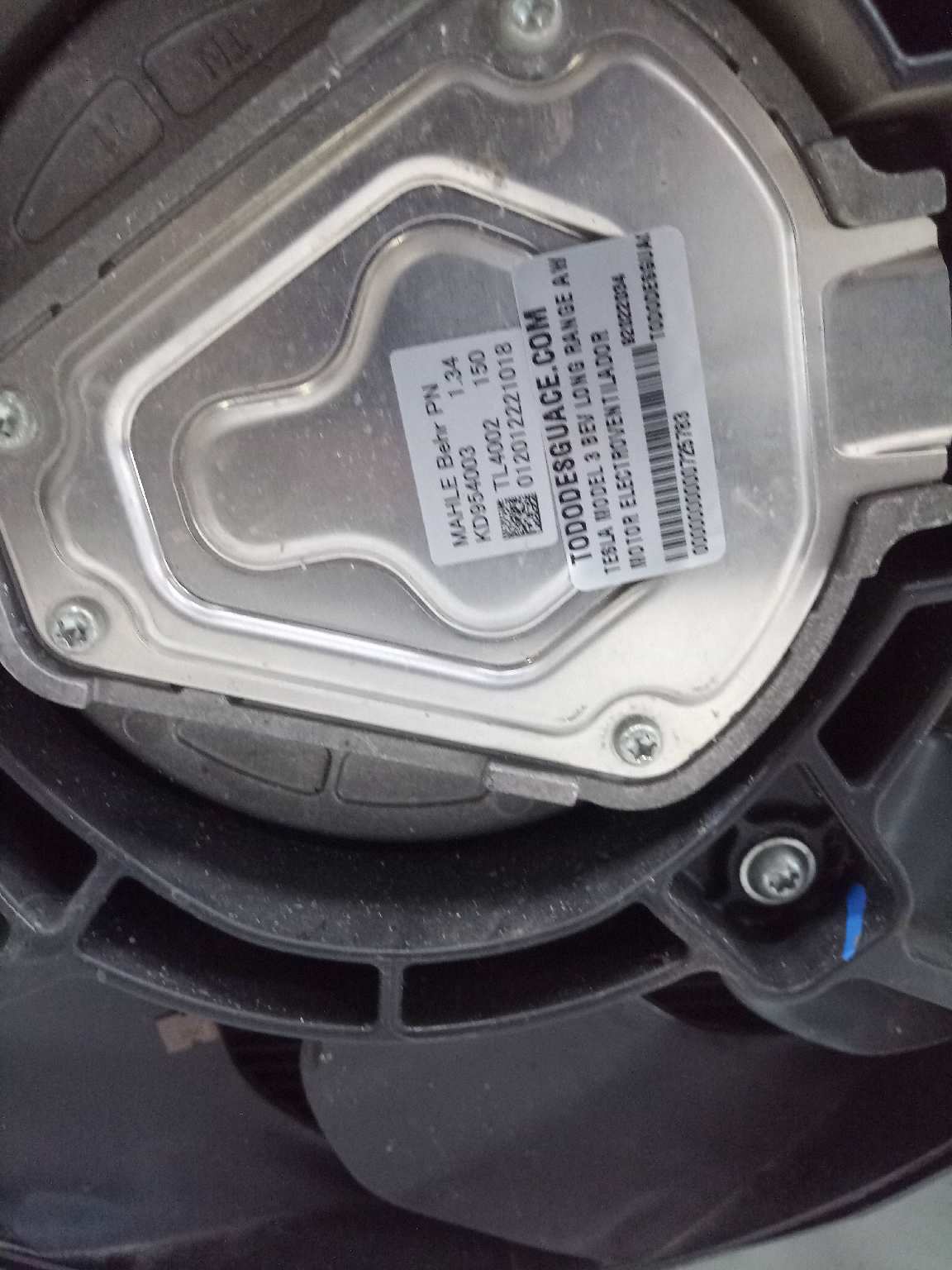 Motor electroventilador tesla model 3 bev long range a