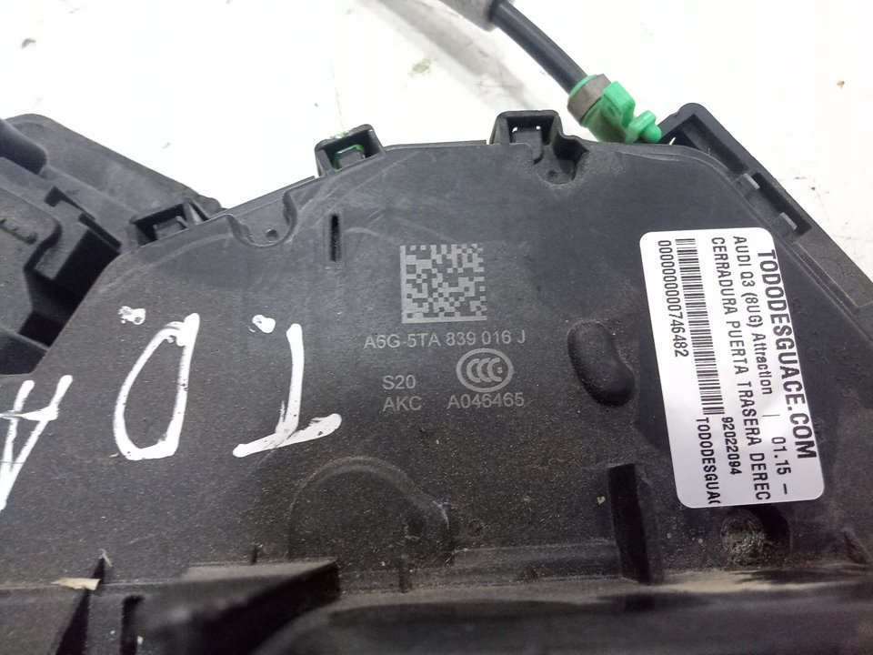 Cerradura puerta trasera derecha audi q3   (8ug) attraction      01.15