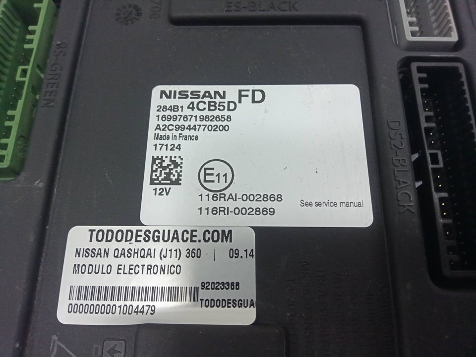 Modulo electronico nissan qashqai ii todo terreno cerrada 1.5 dci