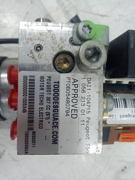 Motor techo electrico peugeot 307 cc   (s1)       ...