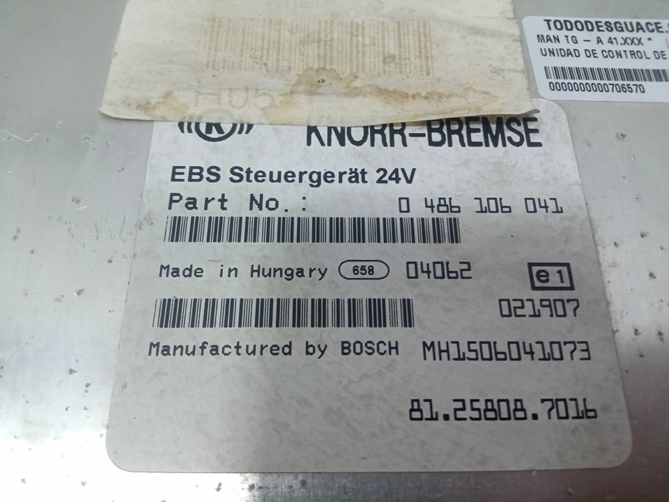 Unidad de control de frenos ebs tg  a 41.xxx       0.00