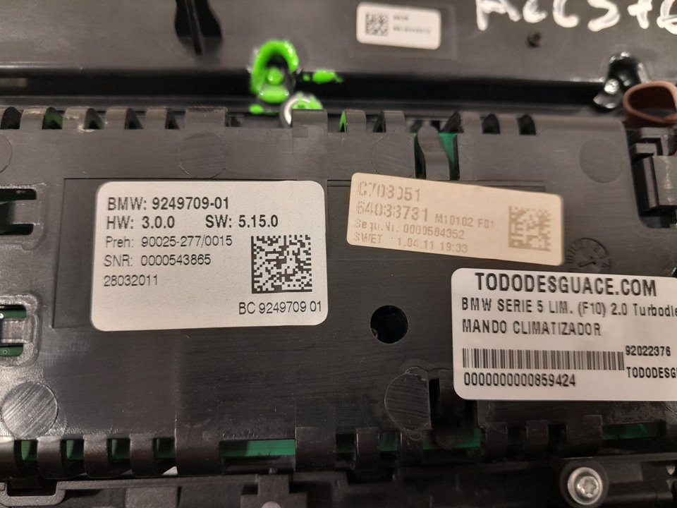 Mando climatizador bmw 5 520 d