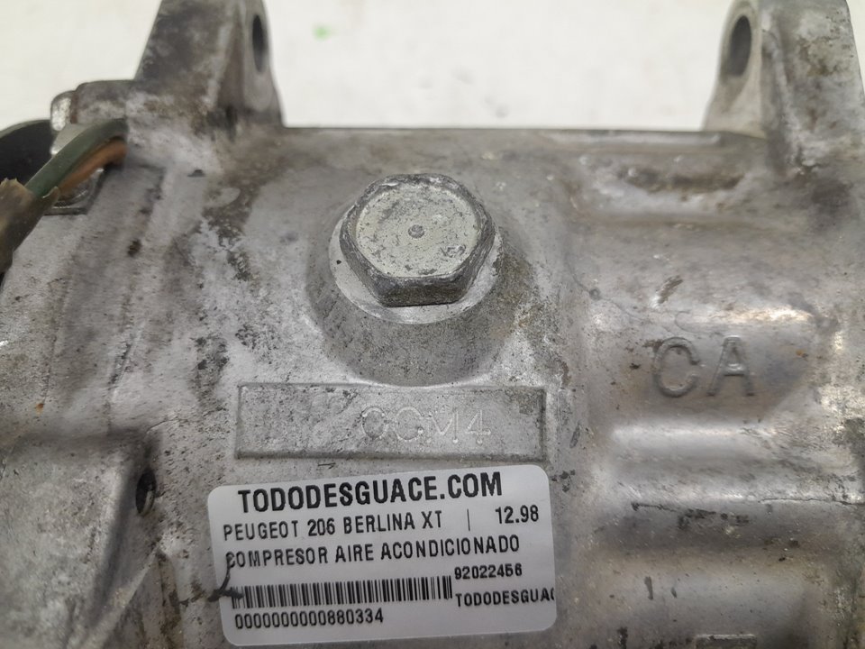 Compresor aire acondicionado peugeot 206 fastback 1.9 d