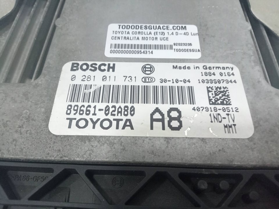 Centralita motor uce toyota corolla 1.4 d (nde120_)