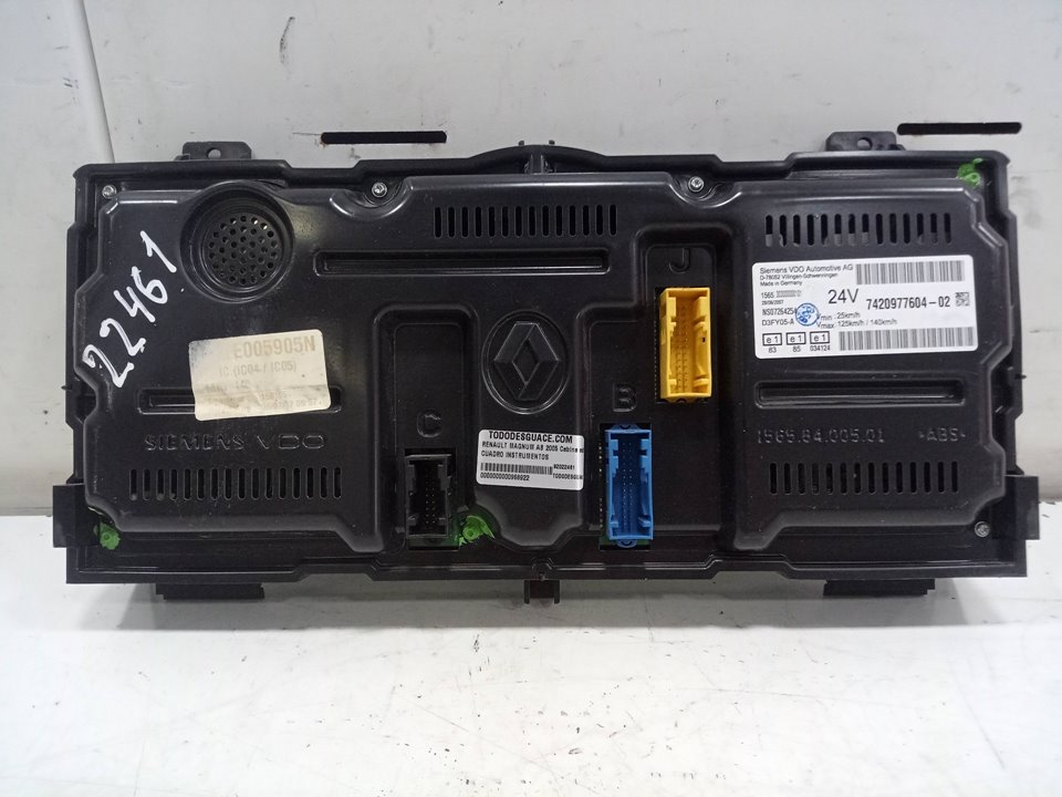 Cuadro instrumentos renault master pro cajachasis  magnum ab 2005 cabina adel.tr