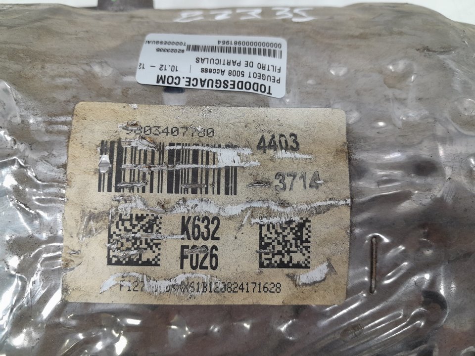 Filtro de particulas peugeot 5008 1.6 hdi