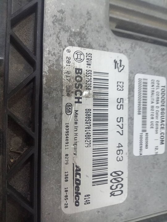 Centralita motor uce opel corsa d 1.3 cdti (l08 l68)