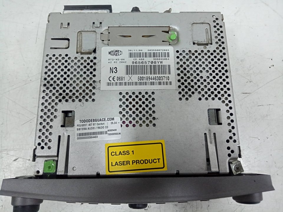 Sistema audio / radio cd peugeot 407 2.2