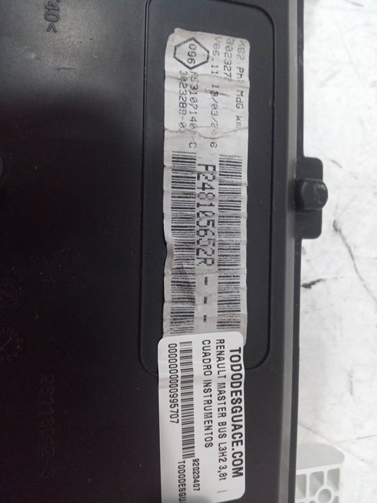 Cuadro instrumentos master bus l3h2 38t      02.