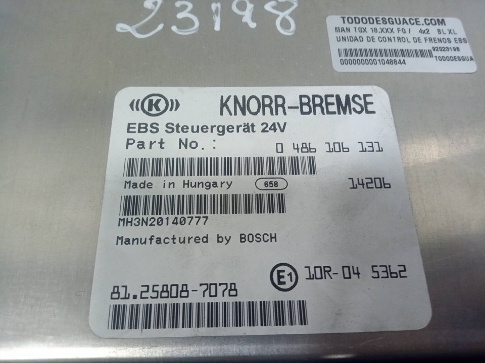 Unidad de control de frenos ebs tgx 18.xxx fg    4x2   bl xl