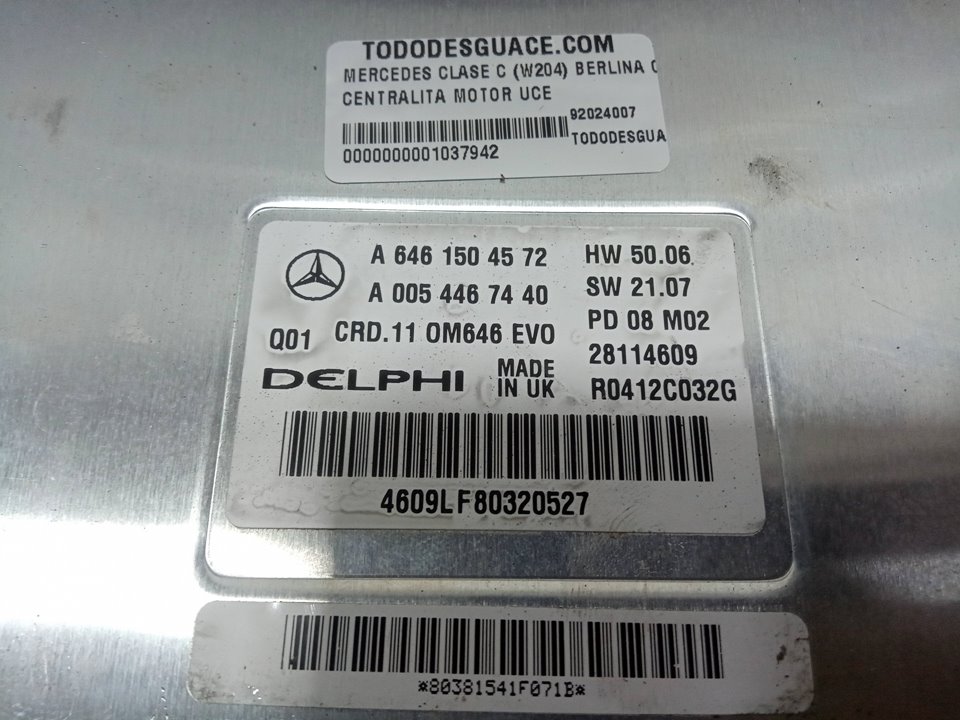 Centralita motor uce mercedes-benz clase c c 220 cdi (204.008)