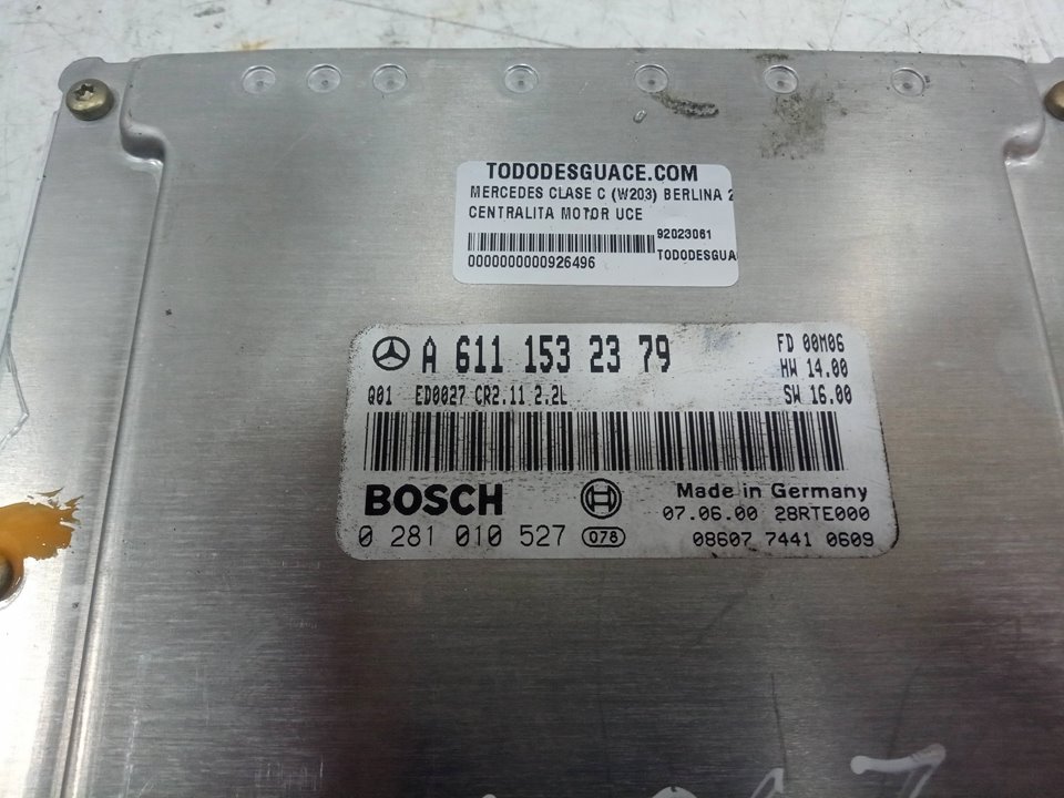 Centralita motor uce mercedes-benz clase c c 220 cdi (203.008)