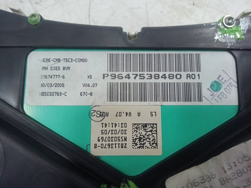 Cuadro instrumentos peugeot 307 break    sw (s1) xr clim plus     