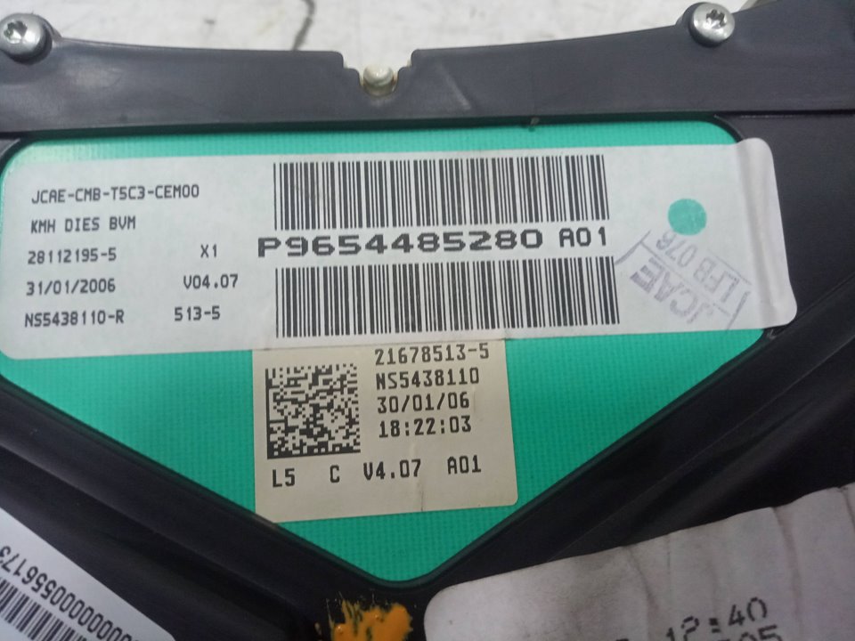 Cuadro instrumentos peugeot 307 1.6 hdi 110