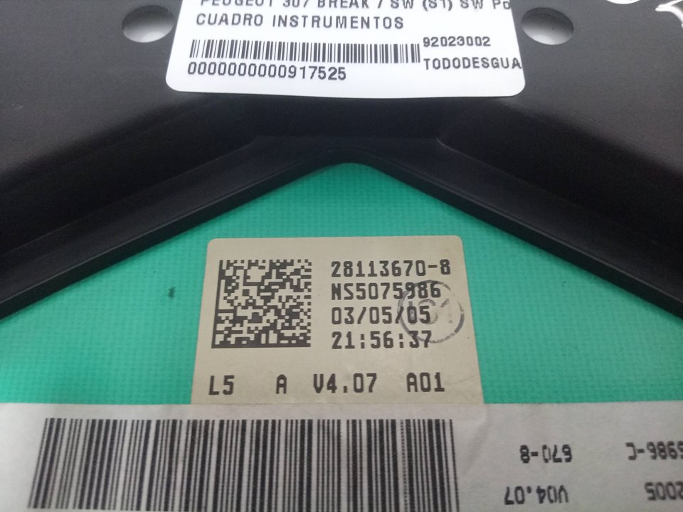 Cuadro instrumentos peugeot 307 break 1.6 hdi 110