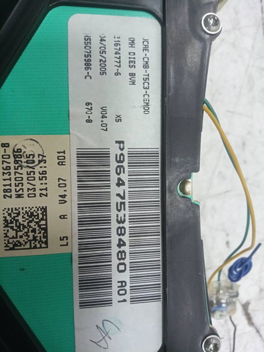 Cuadro instrumentos peugeot 307 break 1.6 hdi 110