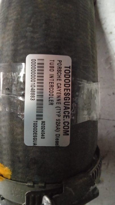 Tubo intercooler porsche cayenne 3.0 diesel
