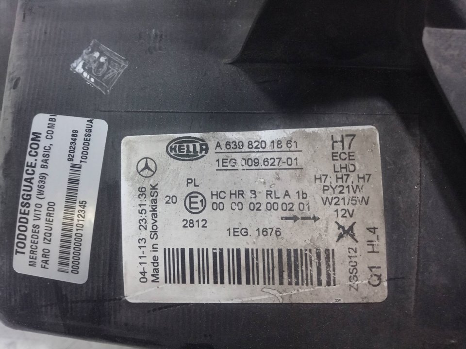 Faro izquierdo mercedes vito (w639) basic com