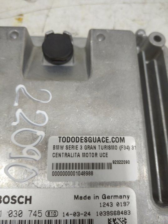 Centralita motor uce bmw 3 gran turismo 318 d