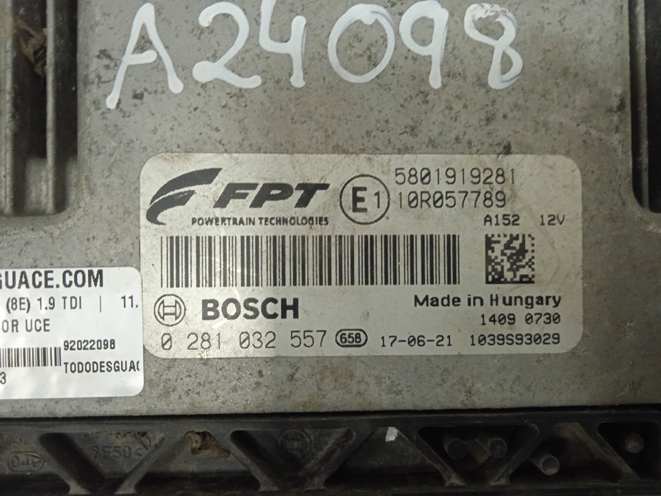 Centralita motor uce audi a4 berlina (8e) 1.9 tdi