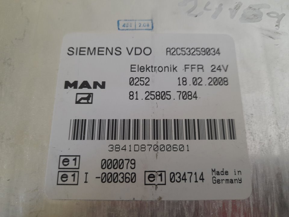 Modulo electronico man tgx 33.xxx (2007) fg    6x4   bl xl