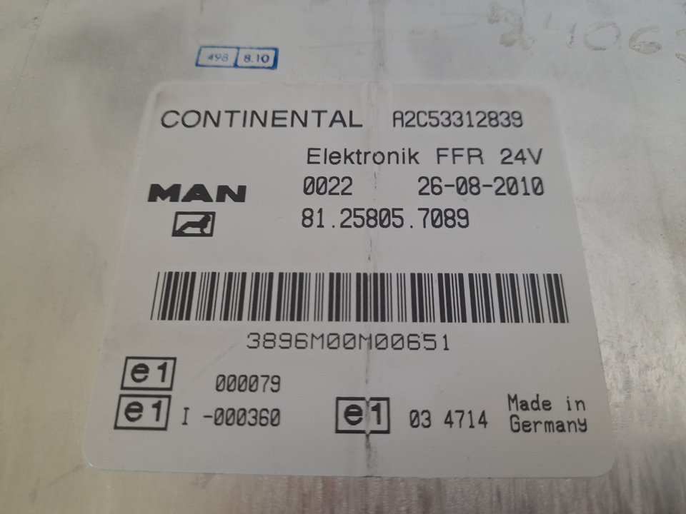 Modulo electronico man tgx 18.xxx (2007) fg    4x2   bl xl