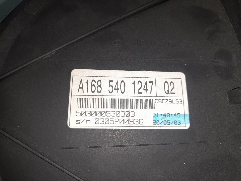 Cuadro instrumentos mercedes-benz clase a (bm 168) 170 cdi (168.009)