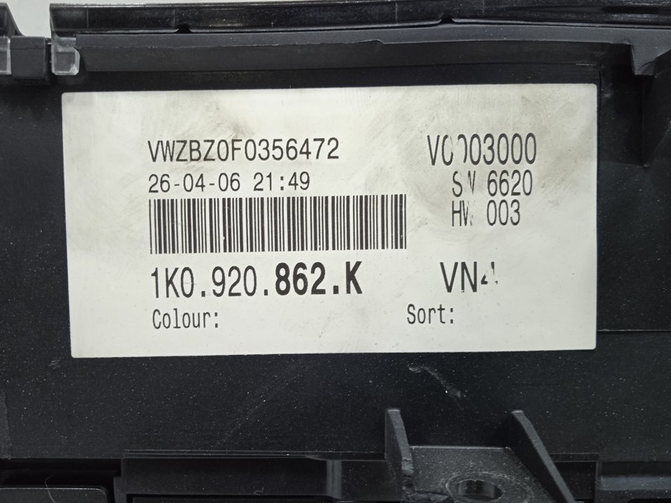 Cuadro instrumentos volkswagen golf v (1k1)(10.2003) highline