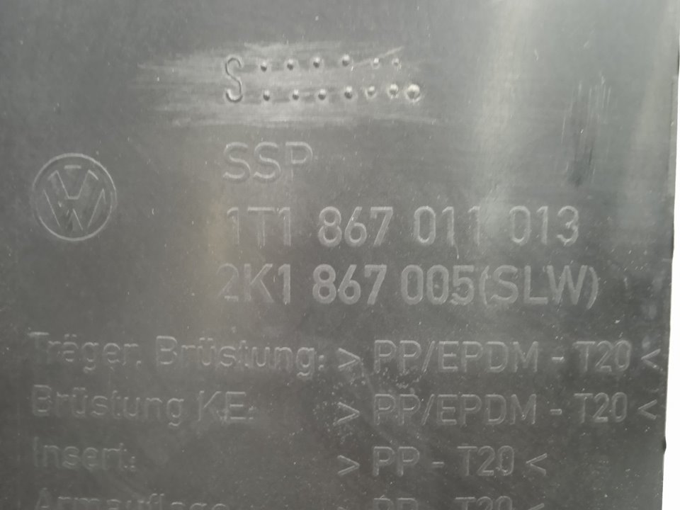 Guarnecido puerta delantera izquierda volkswagen touran (1t1) advance