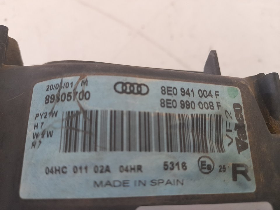 Faro derecho audi a4 avant (8e) 1.9 tdi (96kw)